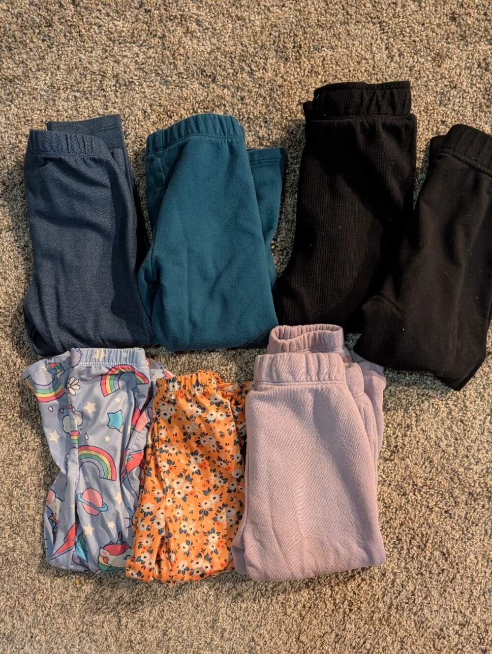 7 Pairs Of 4T Leggings And Joggers